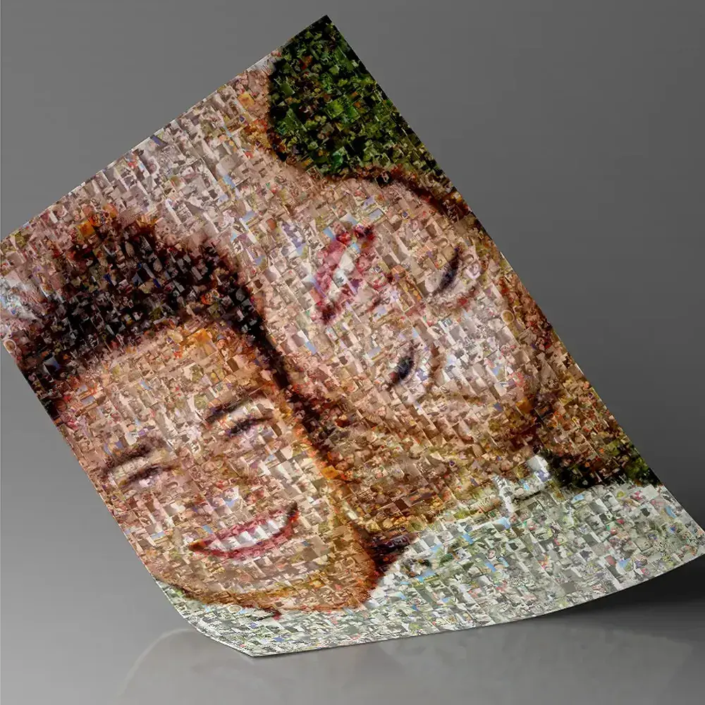 Fotomosaico en papel fotográfico